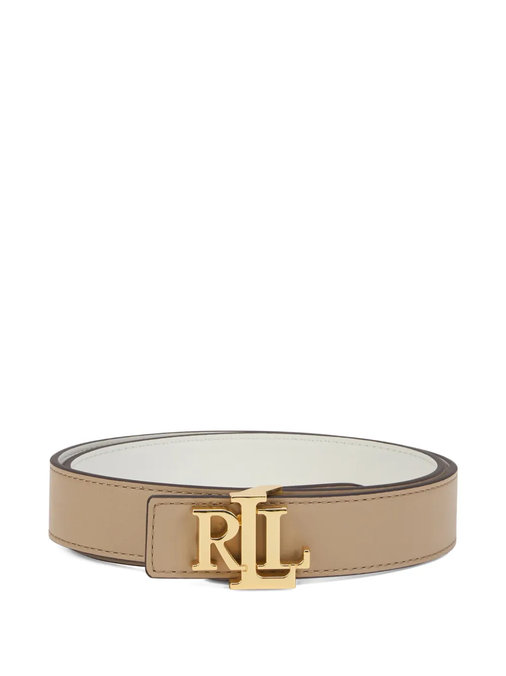 Lauren Ralph Lauren logo-buckle reversible leather belt - Toni neutri