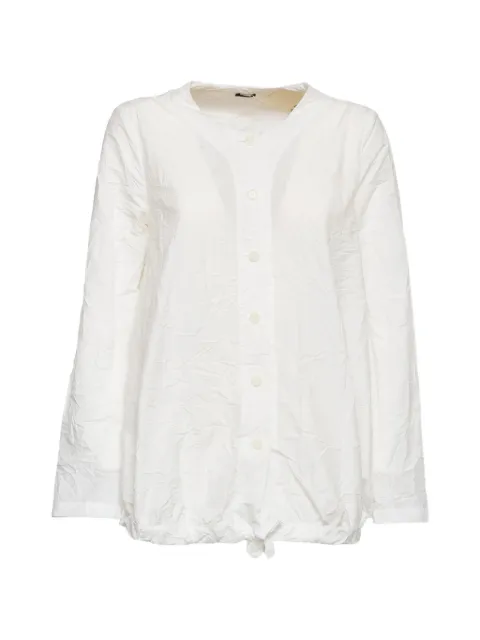 Apuntob drawstring button shirt