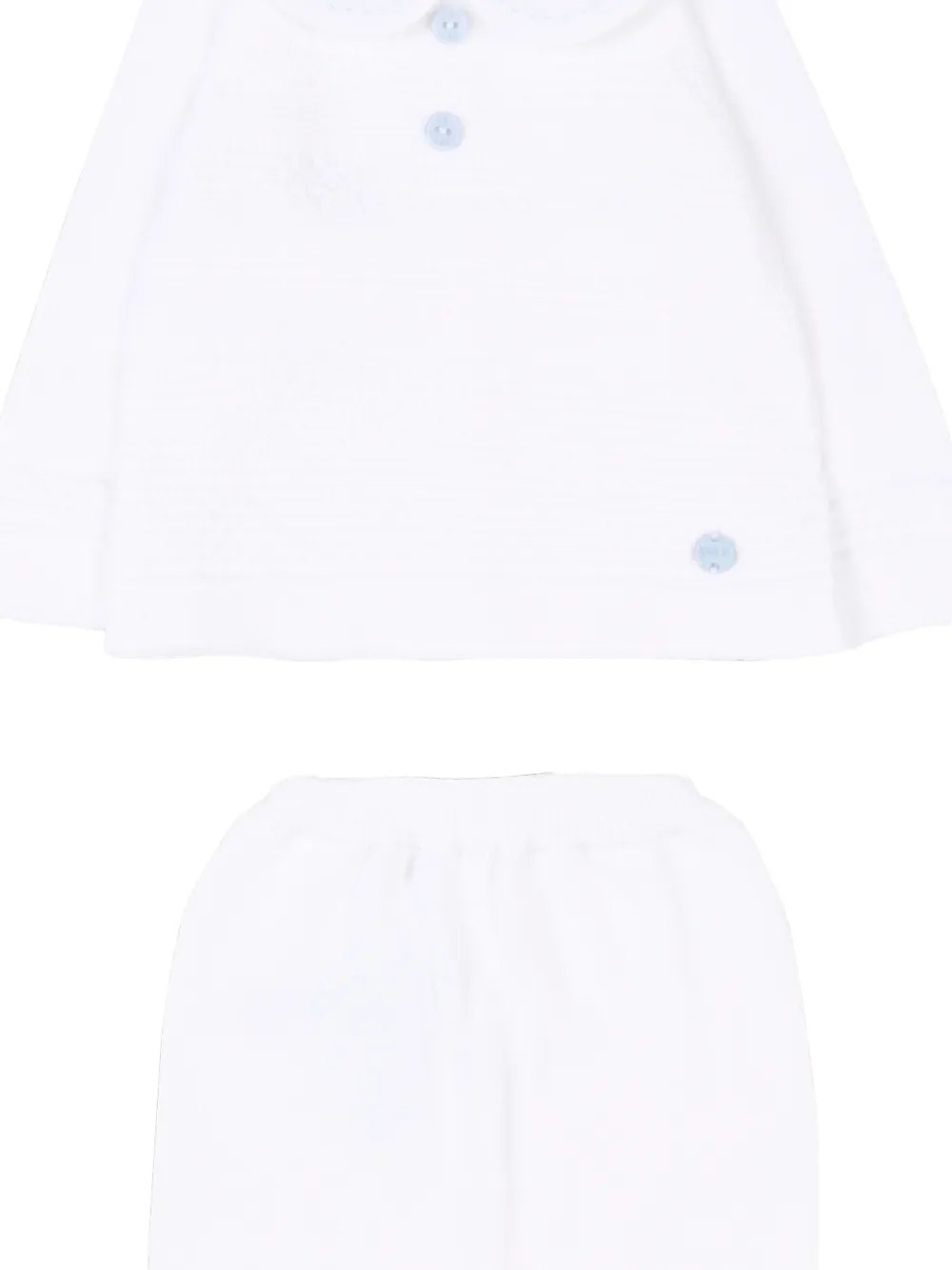 Paz Rodriguez Espuma tweedelige babykleding Wit