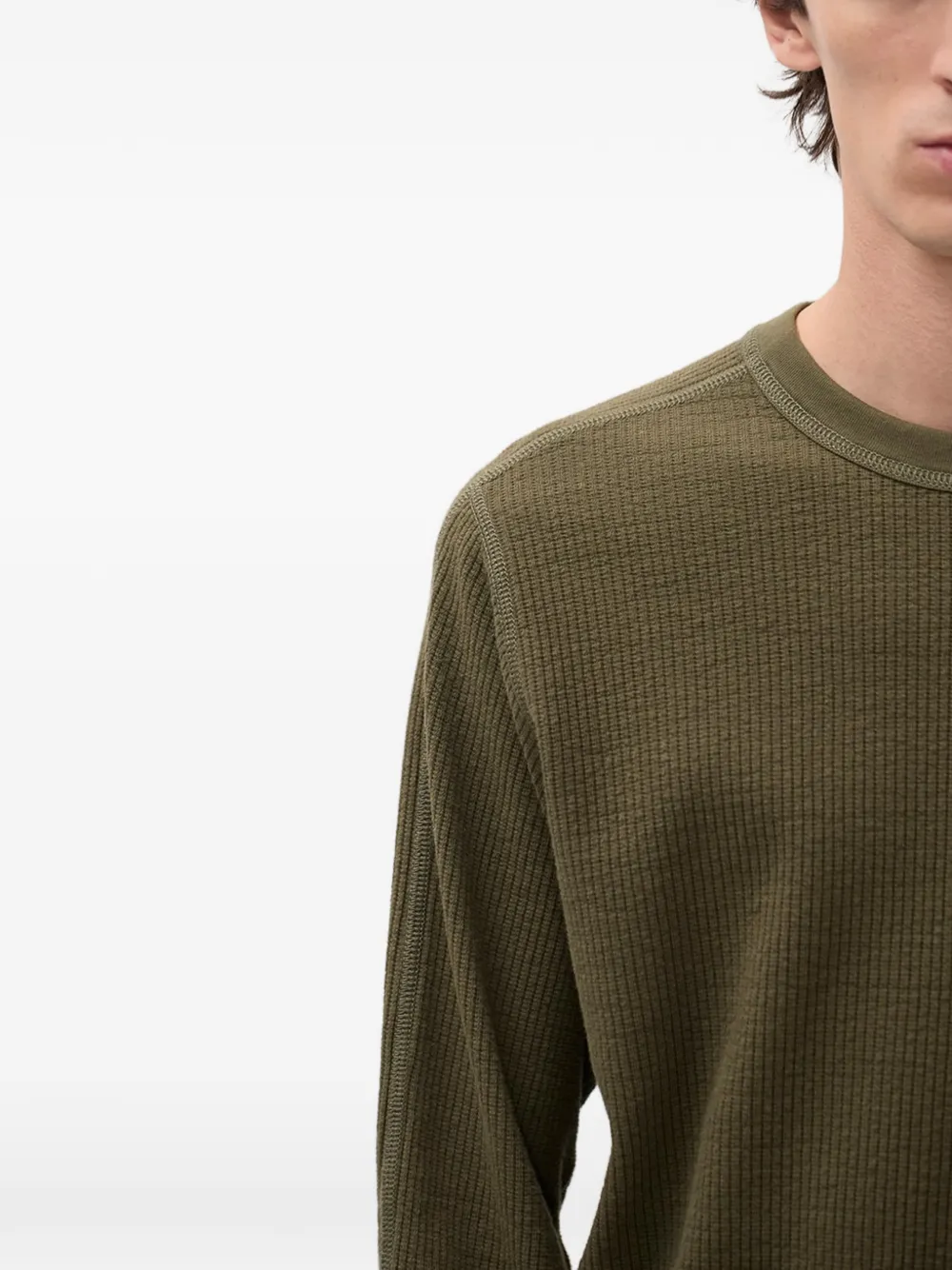 Norse Projects Stevns katoenen T-shirt met lange mouwen Groen