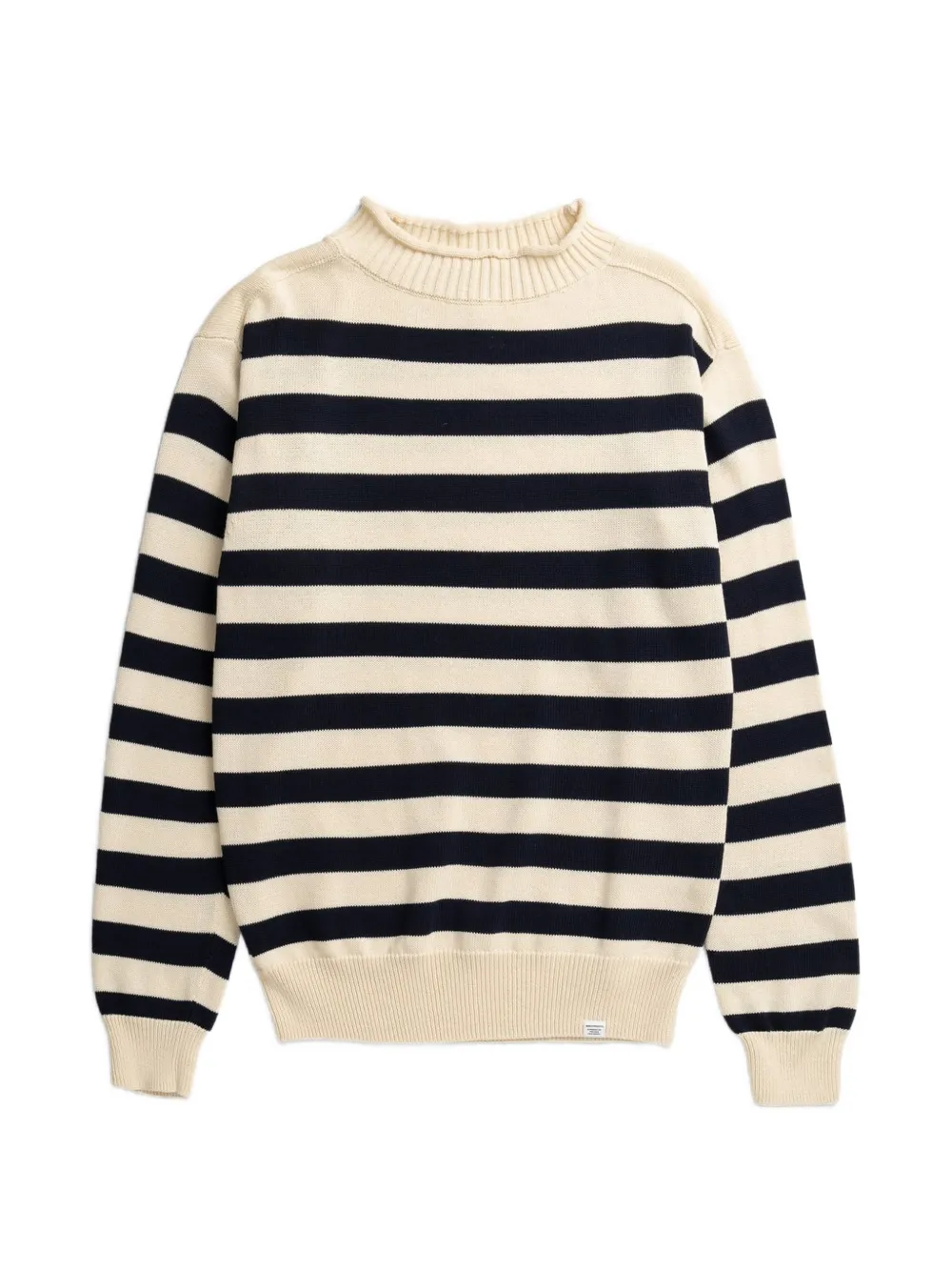 Norse Projects Sagvatnet striped roll-neck cotton sweater - Blu