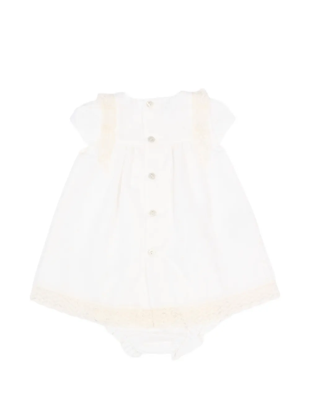  Paz Rodriguez Paz Lace Bow Dress - Neutrals 