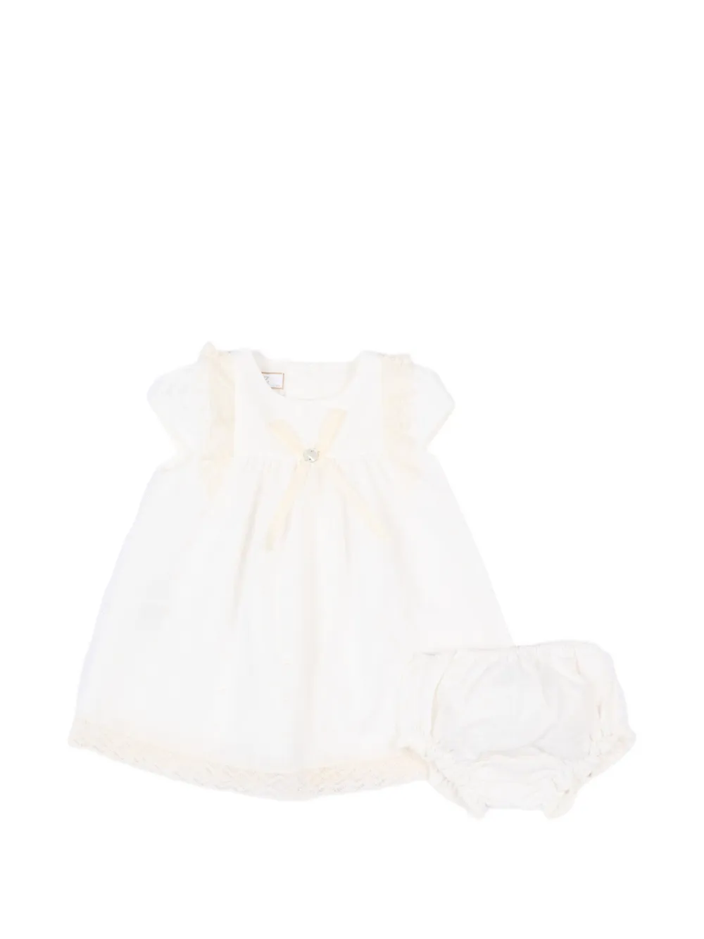 Paz Rodriguez Paz lace bow dress - Toni neutri