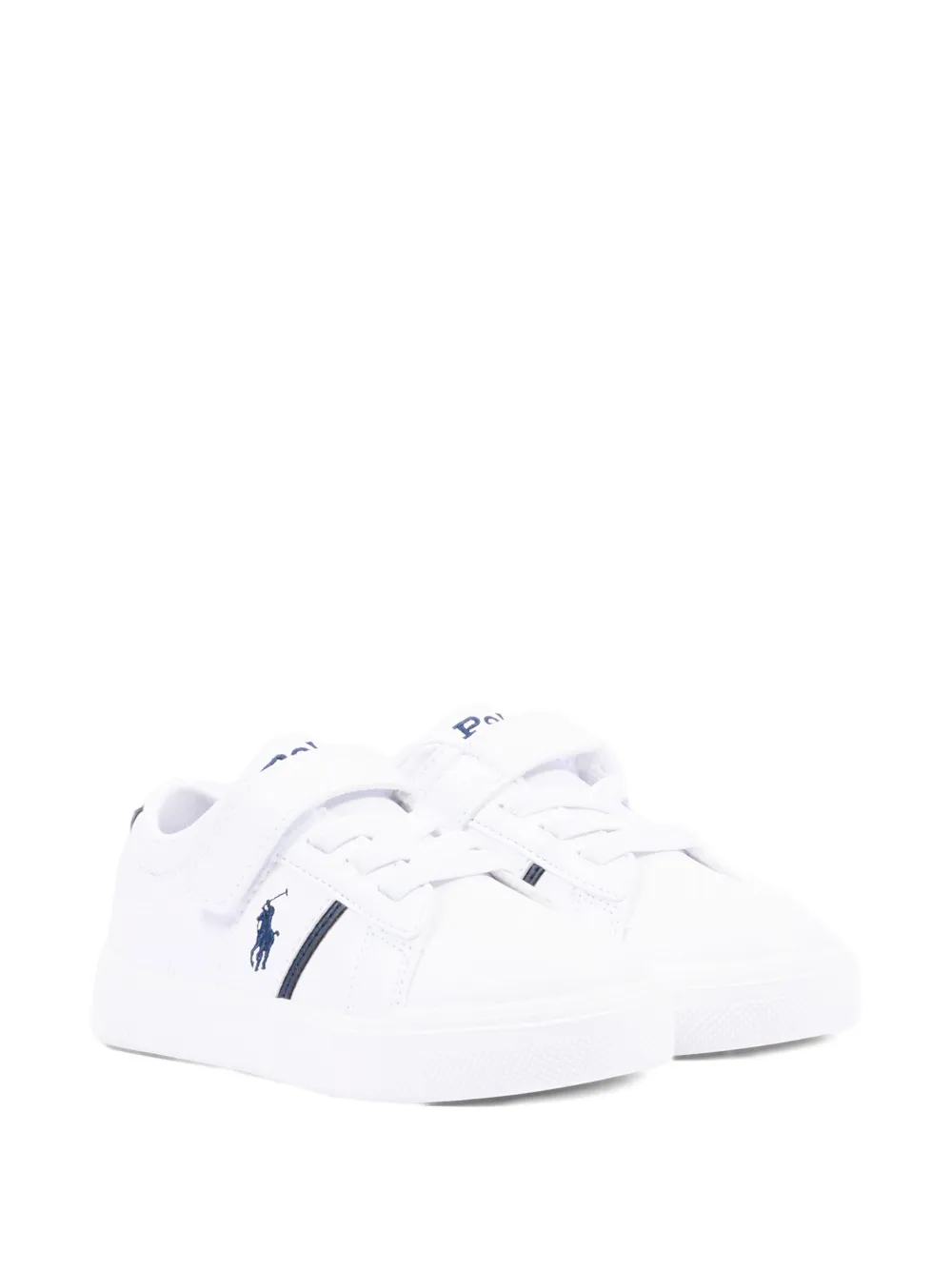 POLO RALPH LAUREN KIDS strap logo sneakers Wit