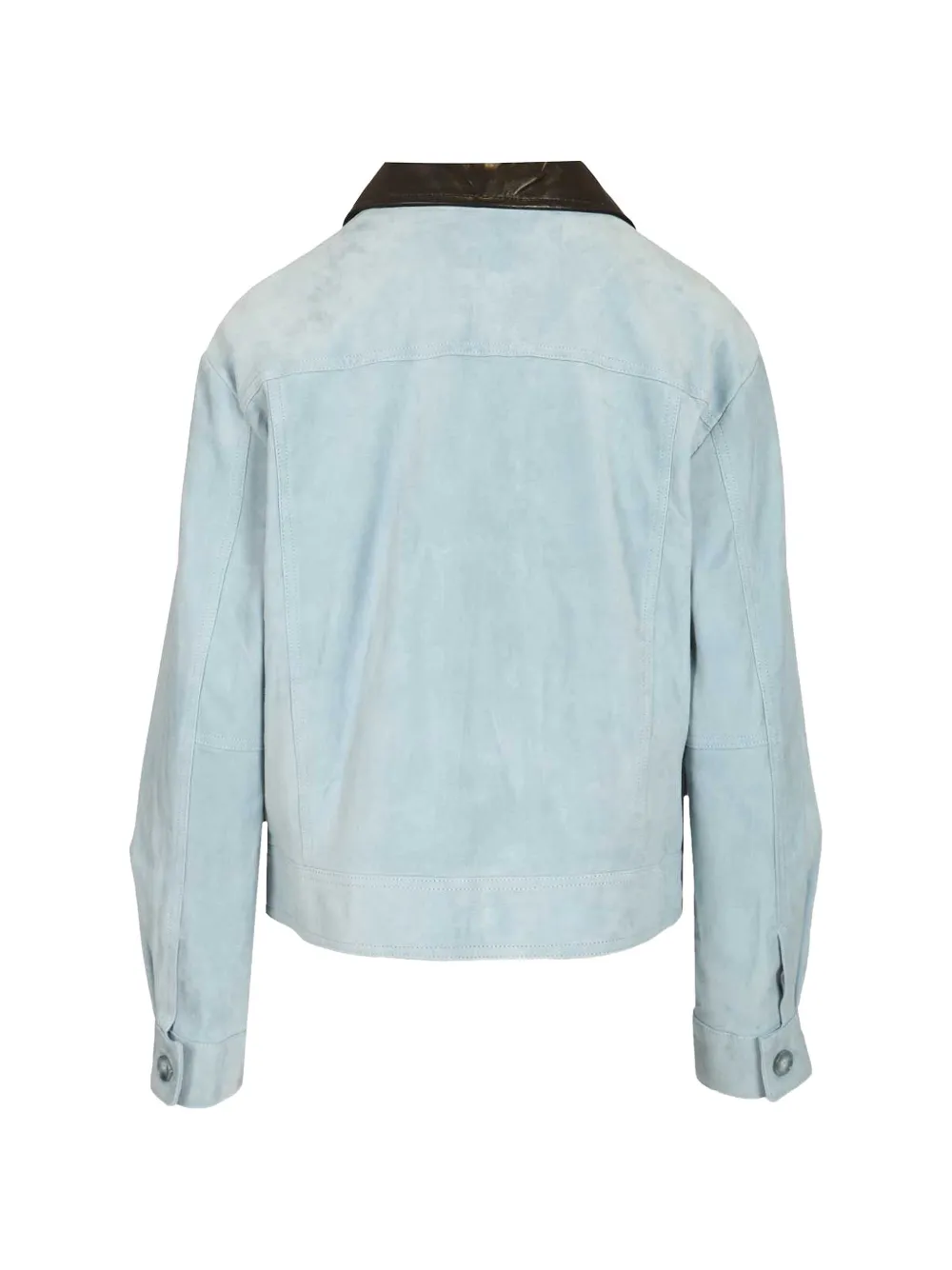 Blusotto Matilde Contrast-collar Jacket - Blue 