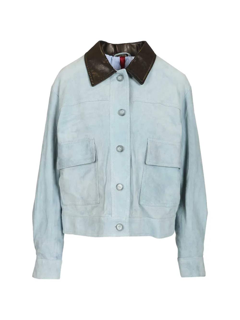 blusotto Matilde contrast-collar jacket