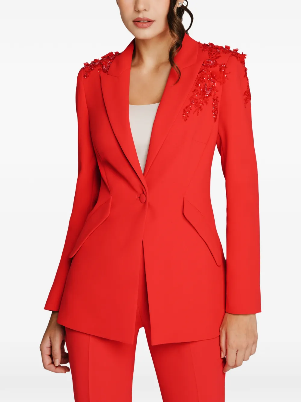 IMROSKA SKA 5 embellished blazer - Rosso