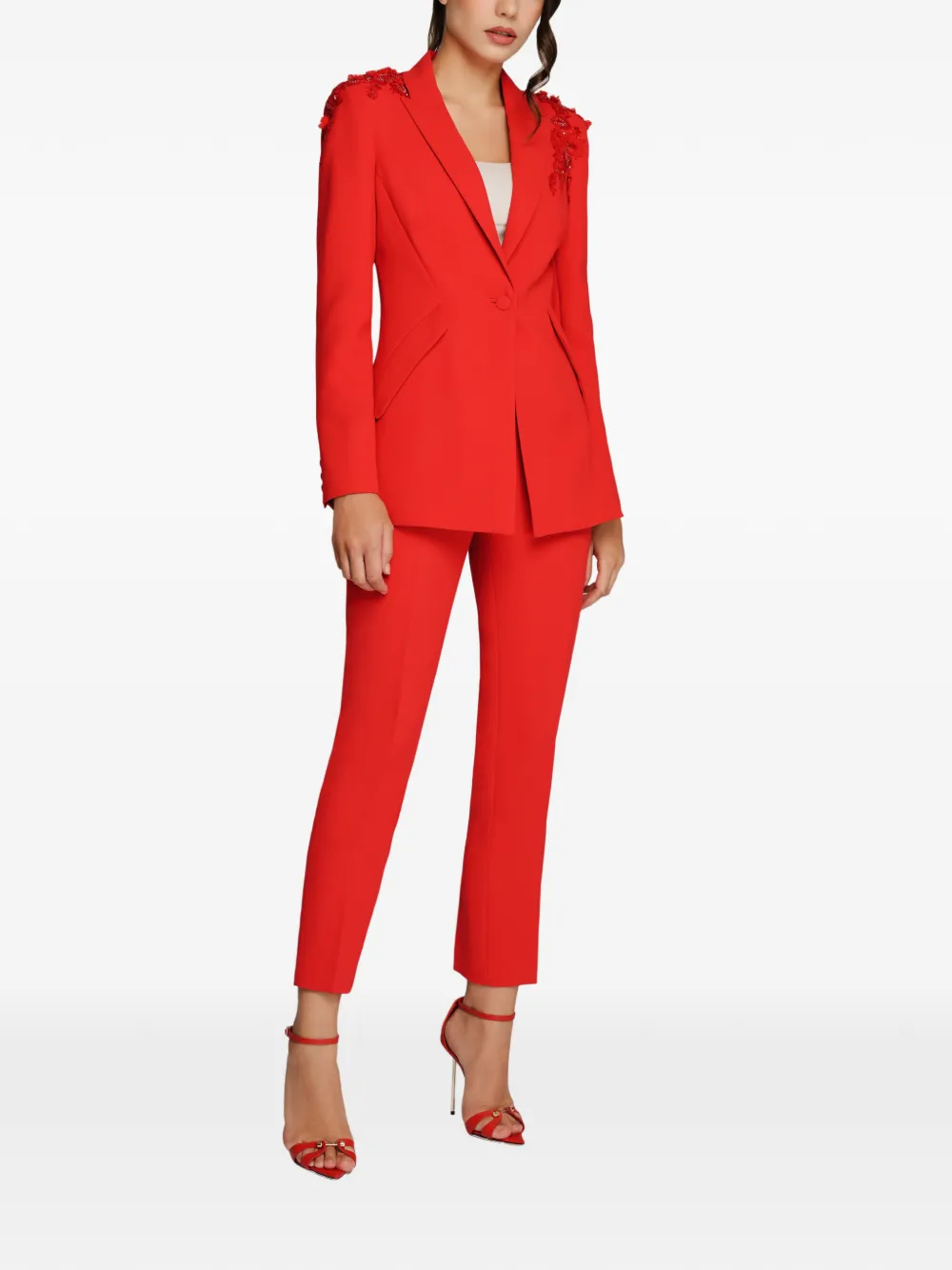  Imroska Ska 5 Embellished Blazer - Red 