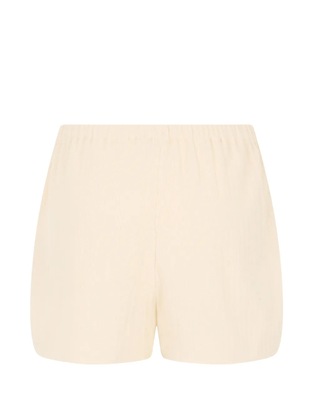 Kristina Ti Geribbelde elastische shorts Beige