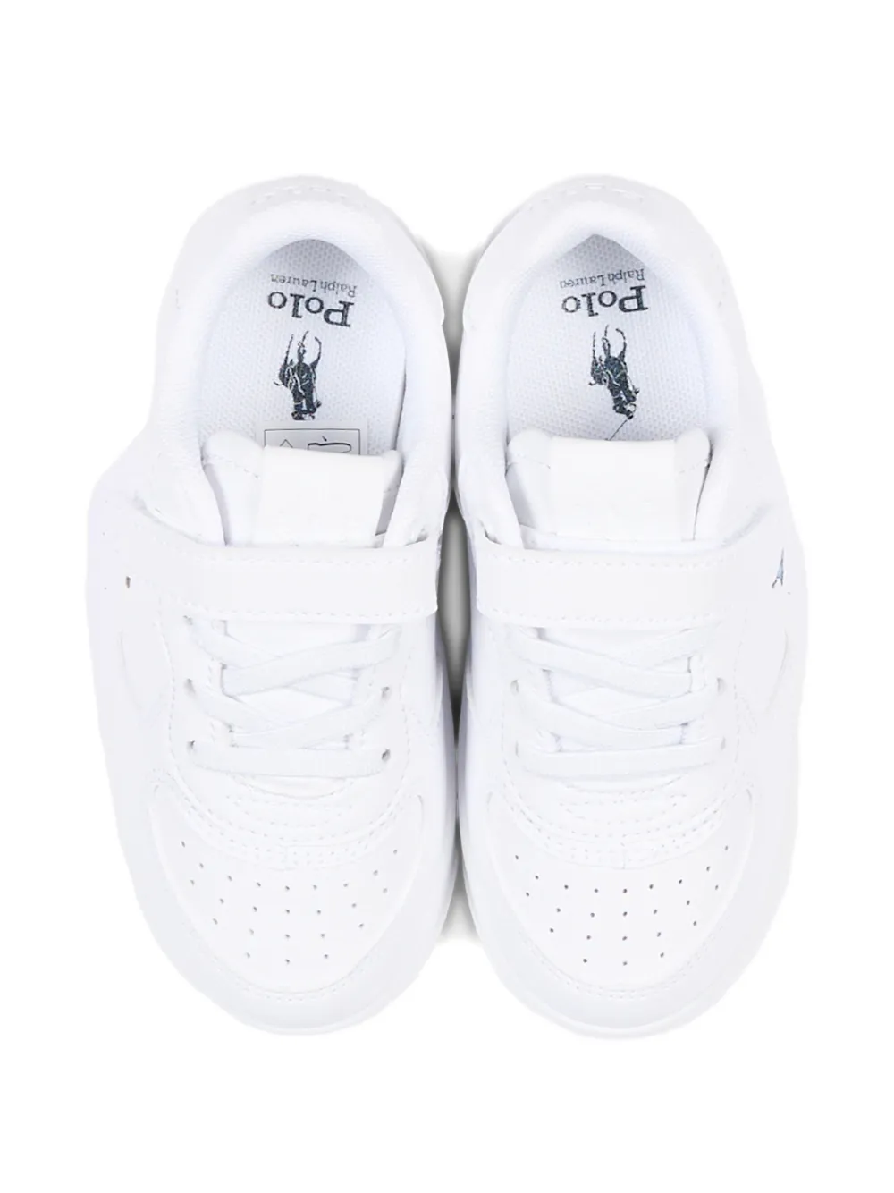 POLO RALPH LAUREN KIDS bear embroidery sneakers Wit