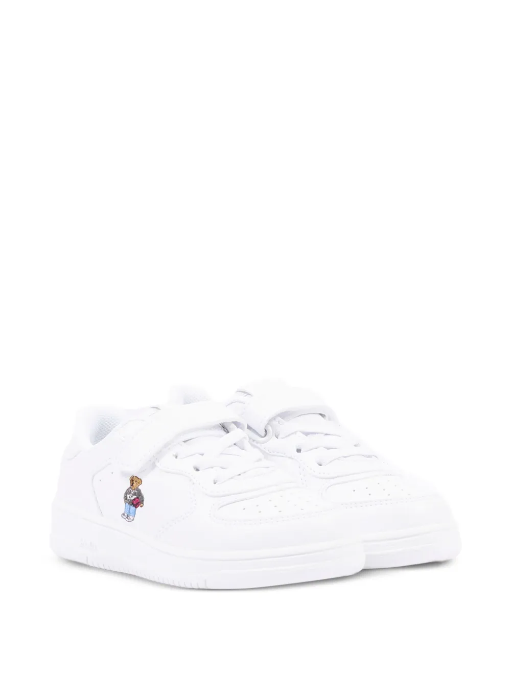 POLO RALPH LAUREN KIDS Sneakers met geborduurde beer Wit