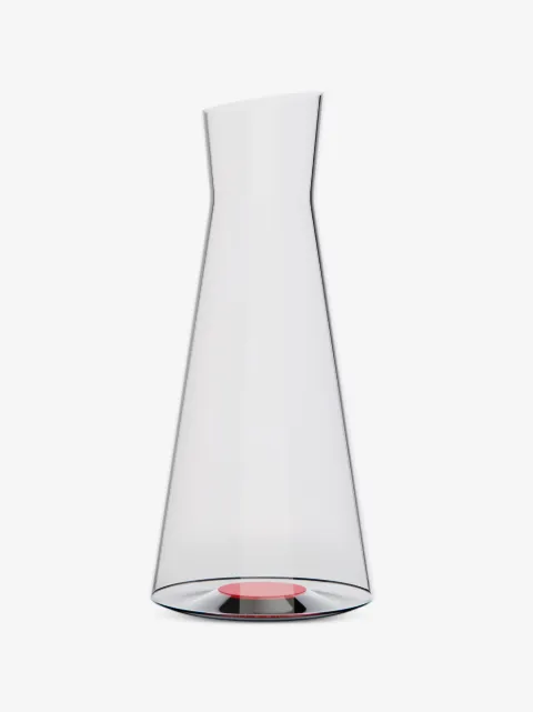 Trebonn red-detail glass carafe