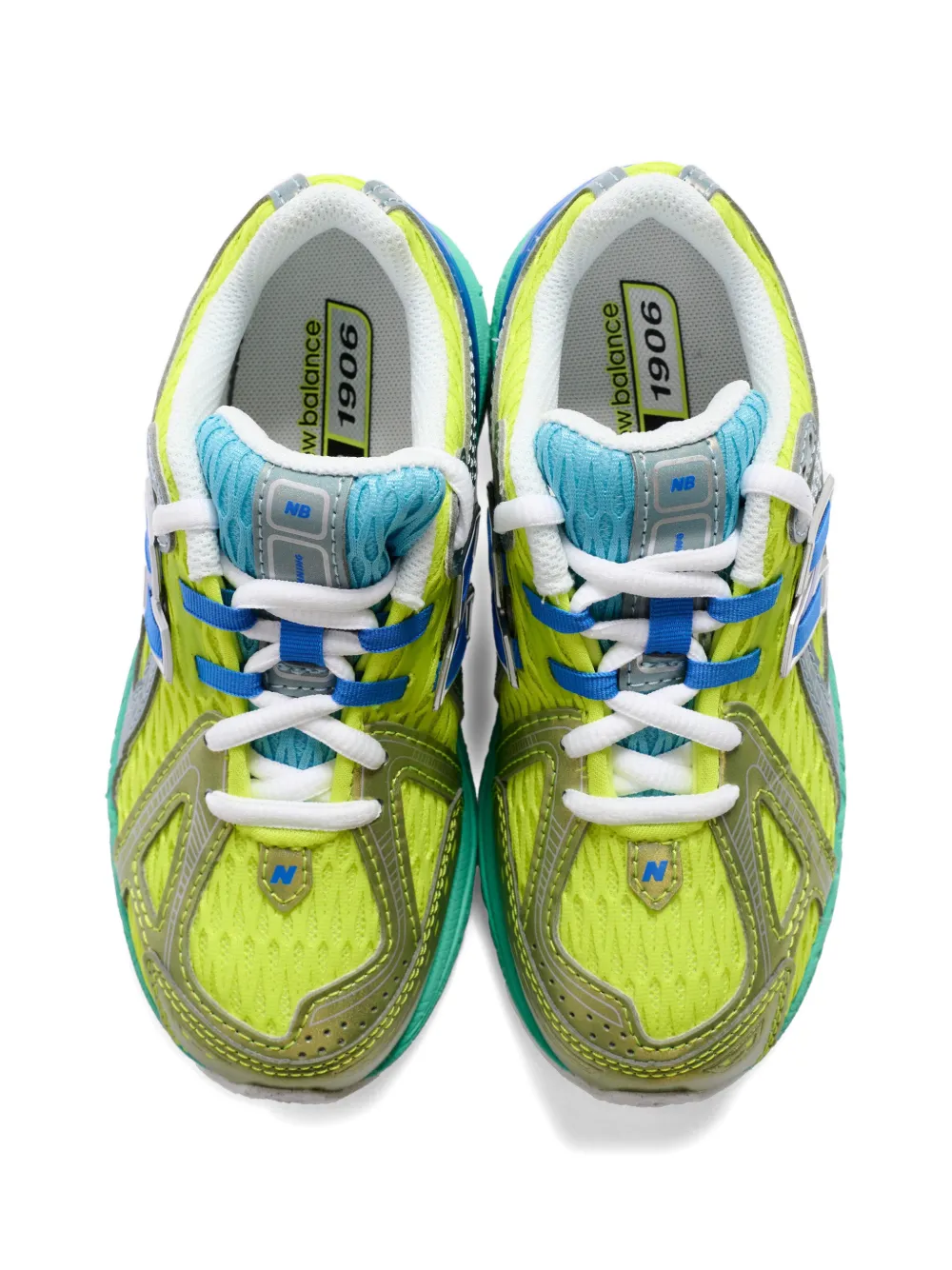 New Balance Kids lace-up running sneakers Geel