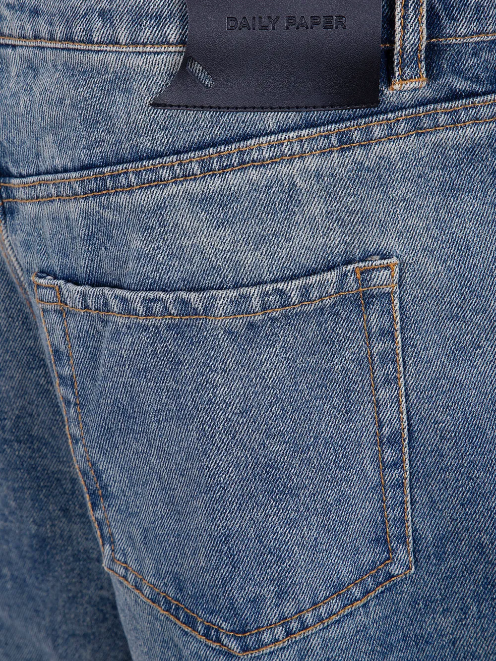 Daily Paper Denim shorts met acid was Blauw