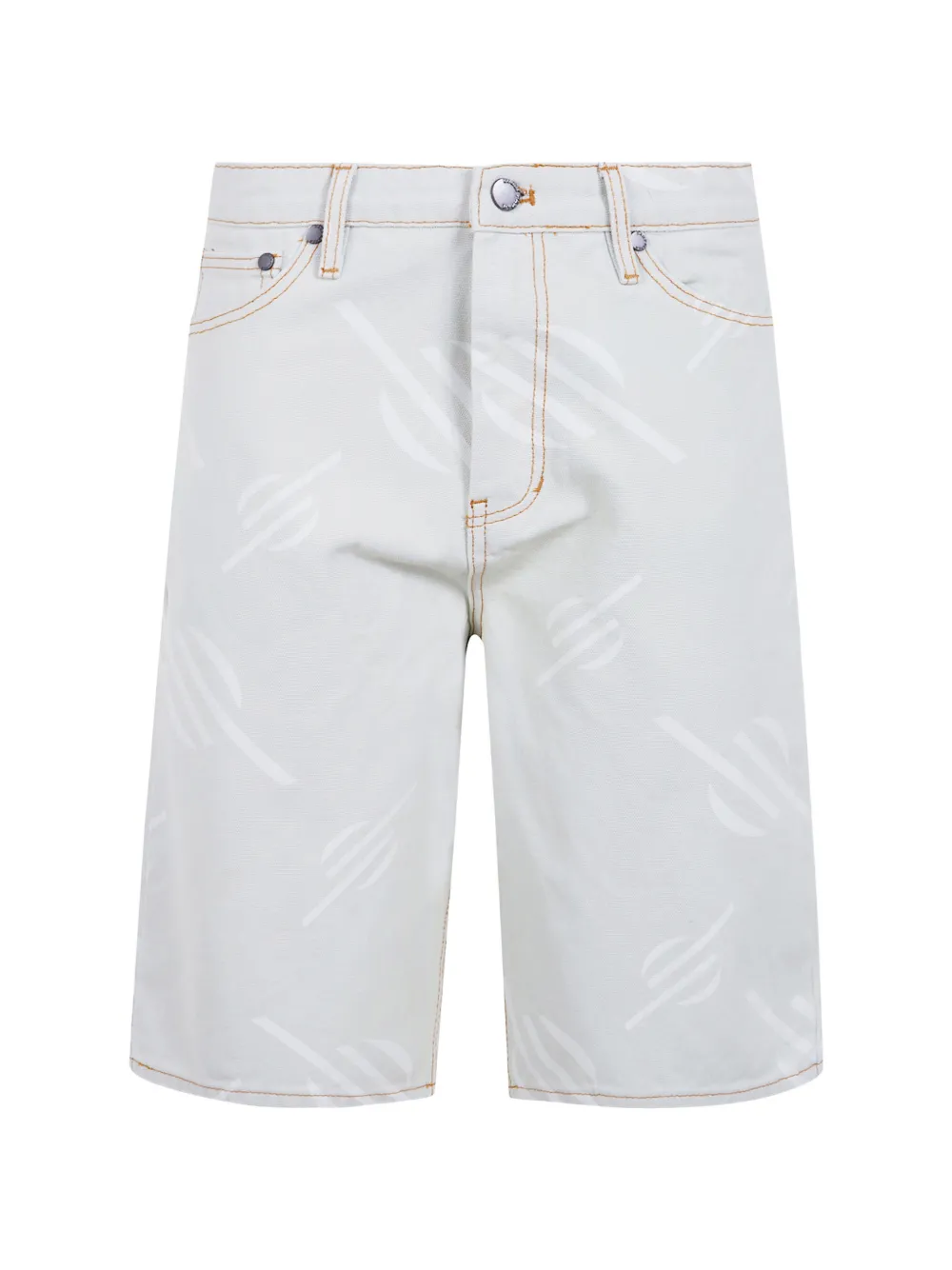 Daily Paper logo-print contrast-stitch shorts - Blau