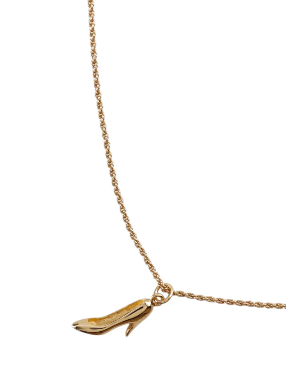 Christian Dior Pre-Owned 1990-2000 Gold Plated Pump Heel Pendant Necklace costume necklace - Oro
