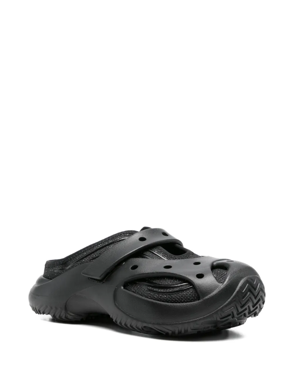 Crocs Gekooide klompen met geperforeerd bandje Zwart