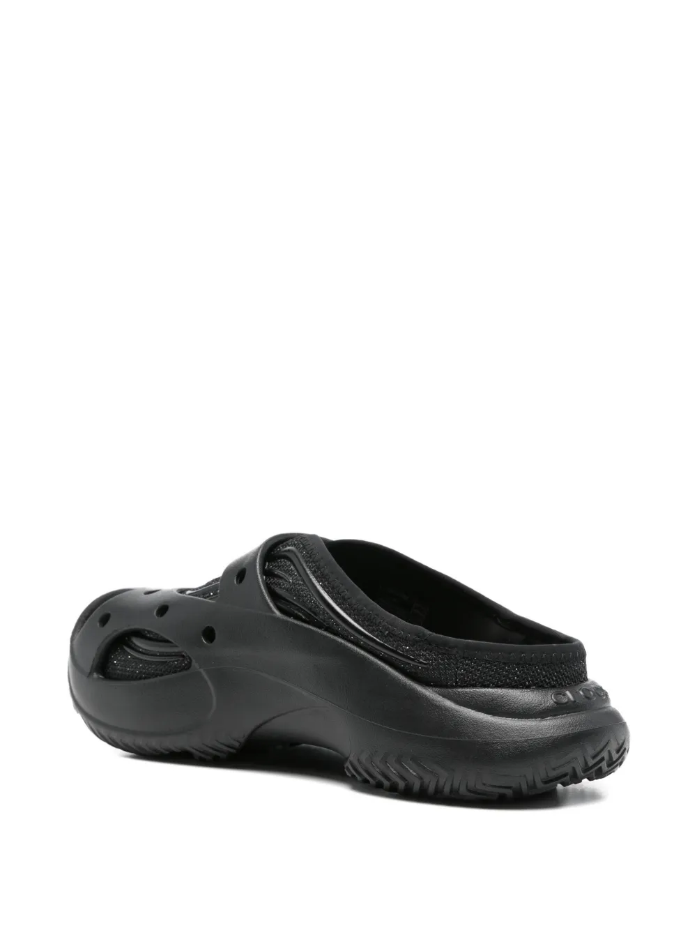 Crocs Gekooide klompen met geperforeerd bandje Zwart