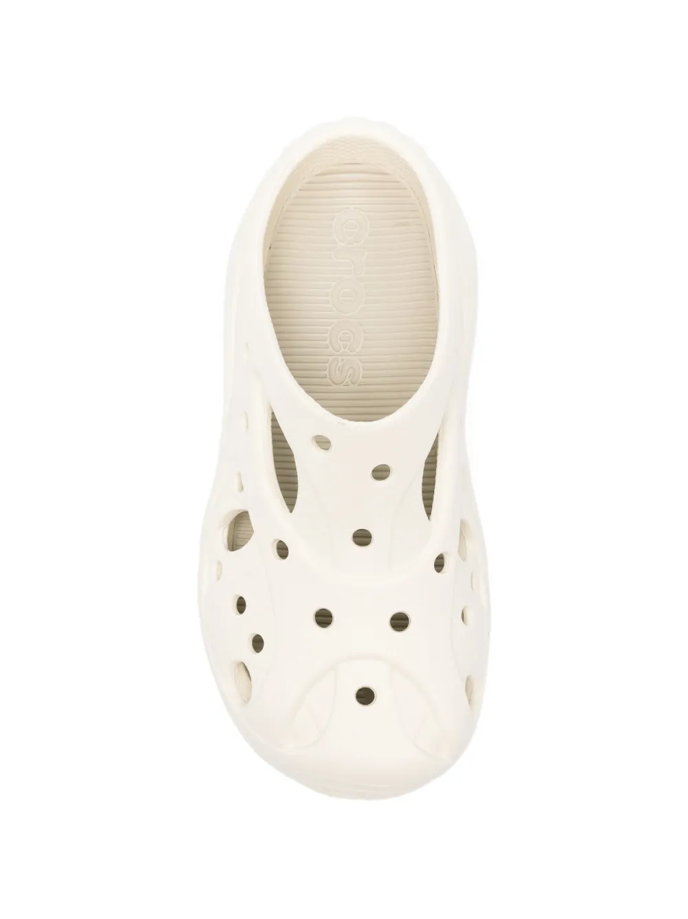 Crocs Gekooide klompen met geperforeerde details Beige