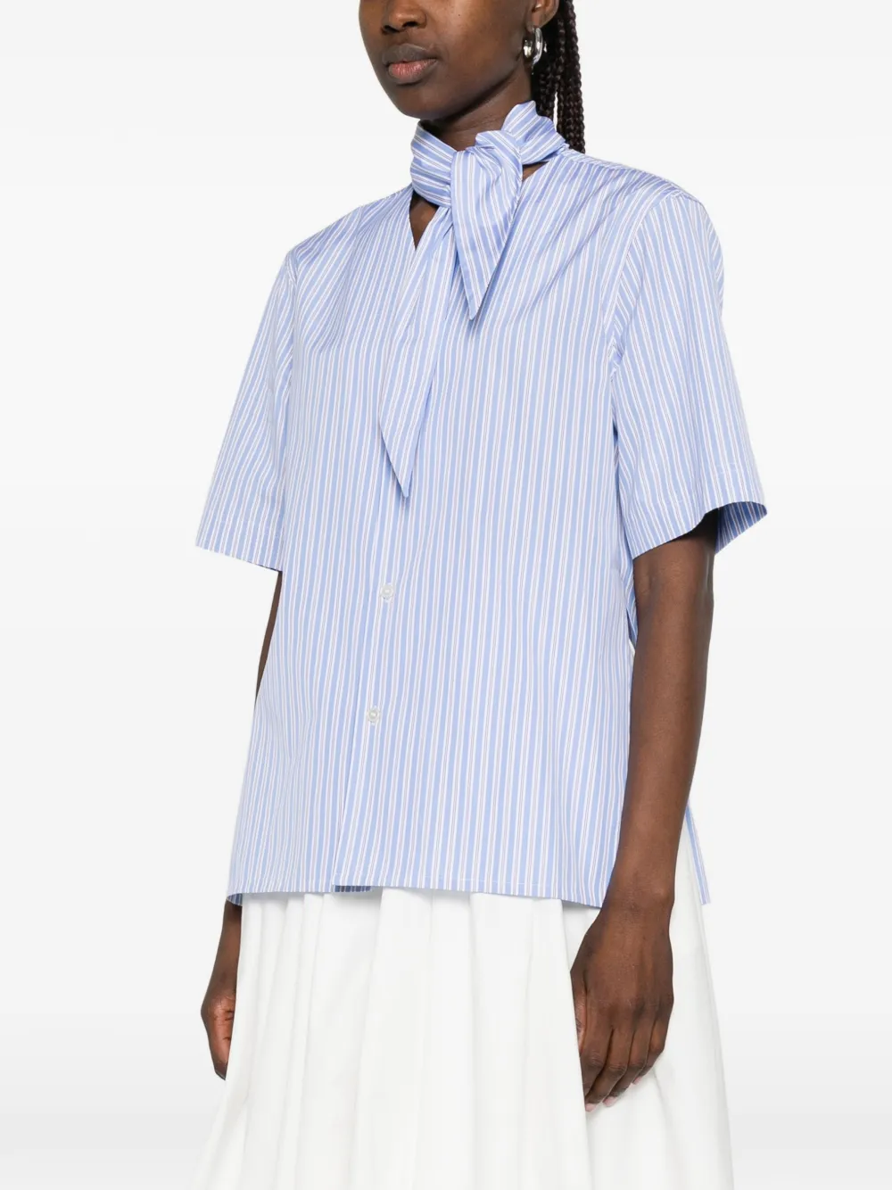  Plan C Camicia A Righe - Blu 