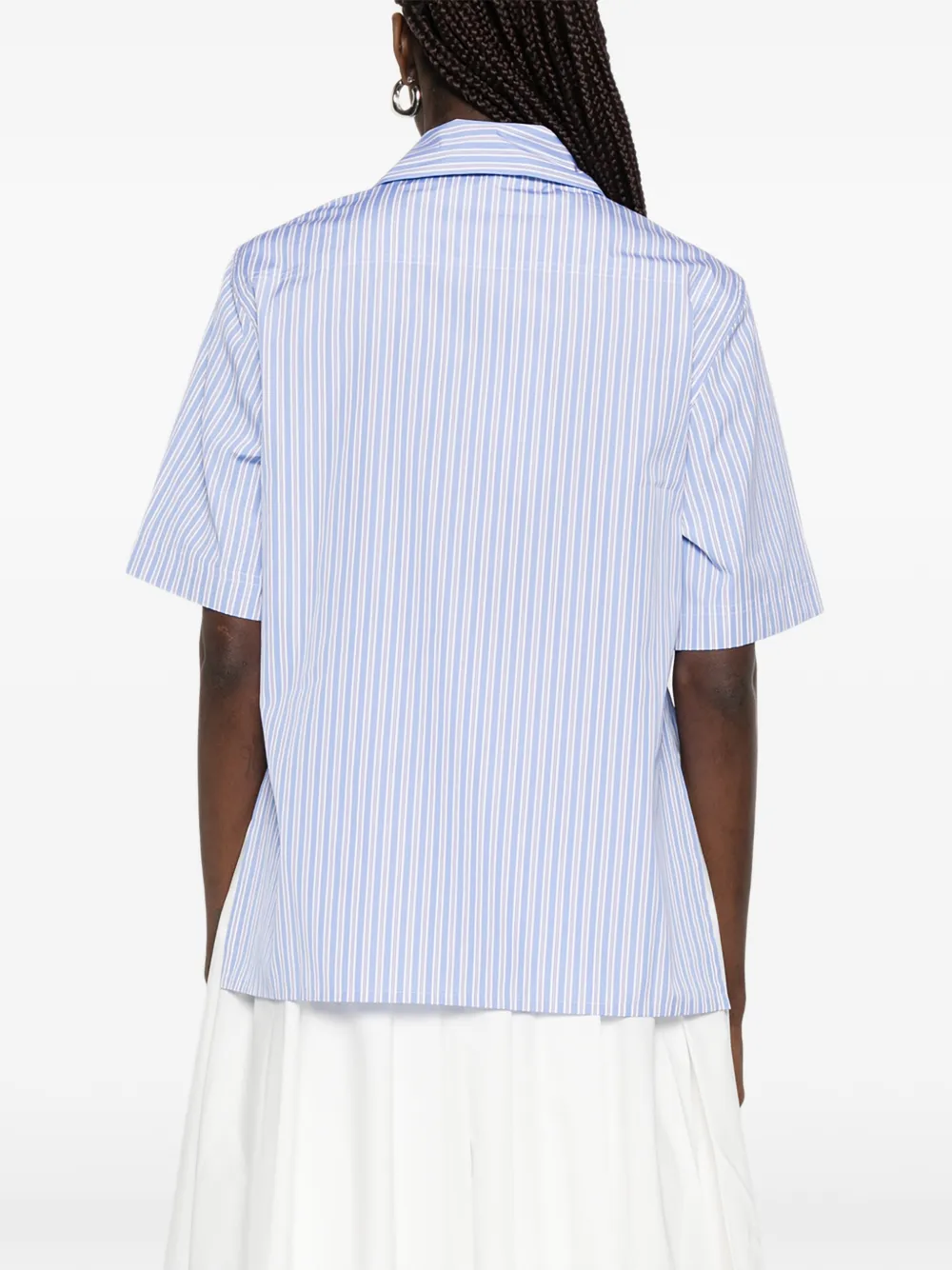 Plan C Gestreepte blouse Blauw