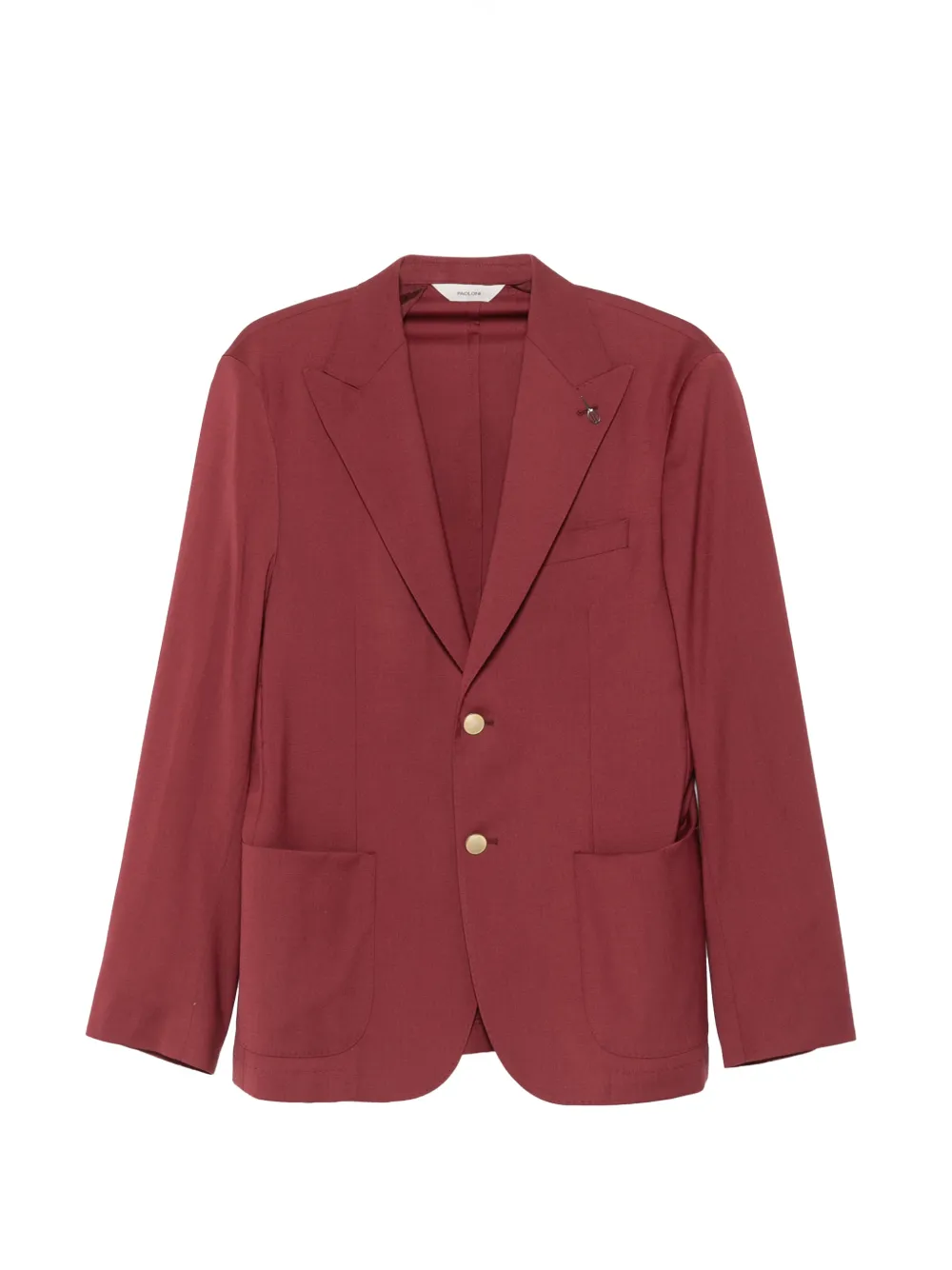 Paoloni peak-lapel single-breasted blazer - Red