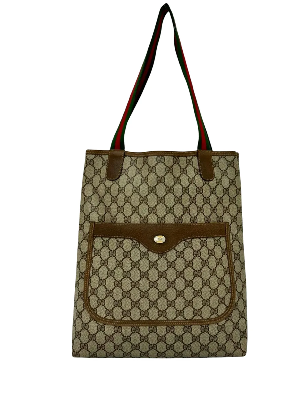 Gucci Pre-Owned 2000-2015 GG Supreme Web tote bag - Marrone