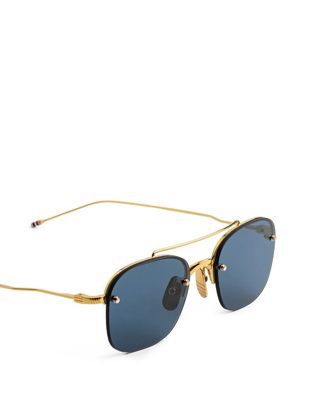Thom Browne Eyewear Zonnebril met vierkant montuur Goud