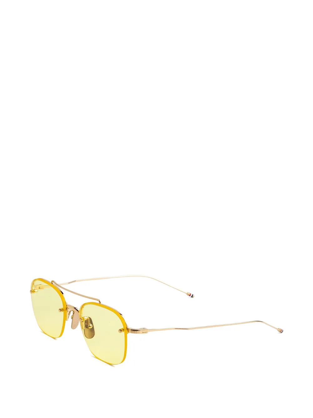Thom Browne Eyewear Zonnebril met piloten montuur Goud