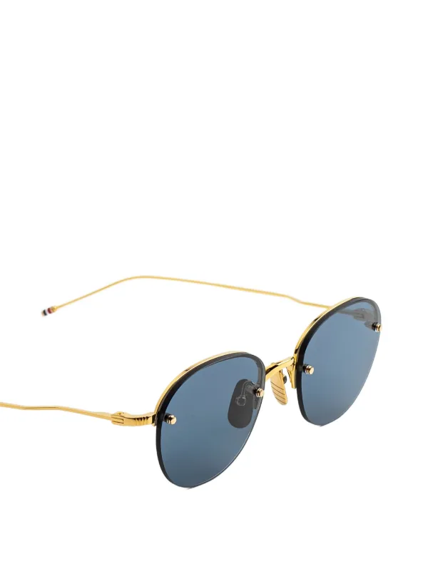 Thom Browne Eyewear round-frame Sunglasses | Gold | FARFETCH AO