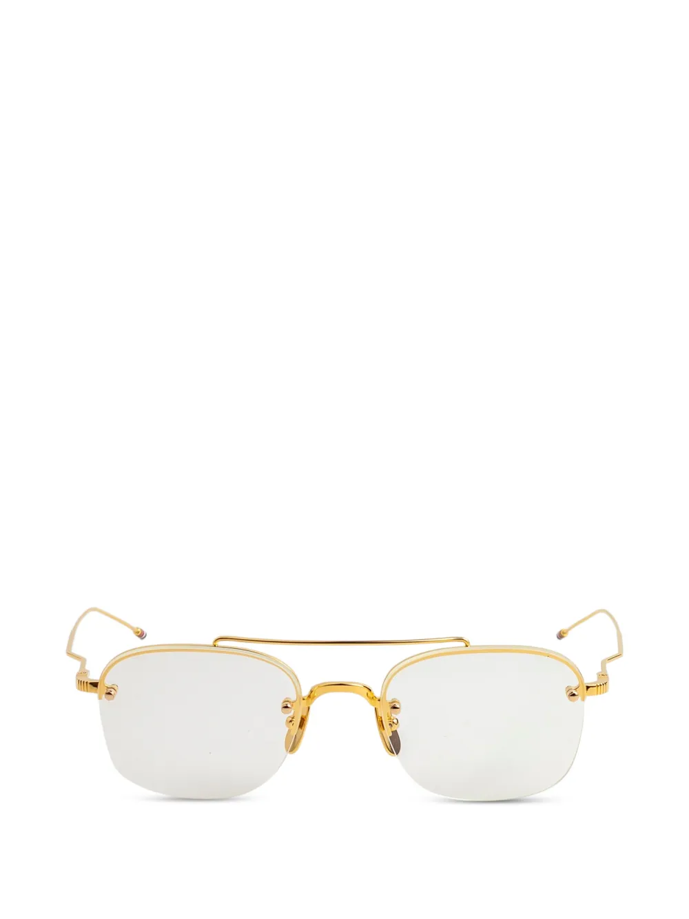 Thom Browne Eyewear pilot-frame glasses - Oro