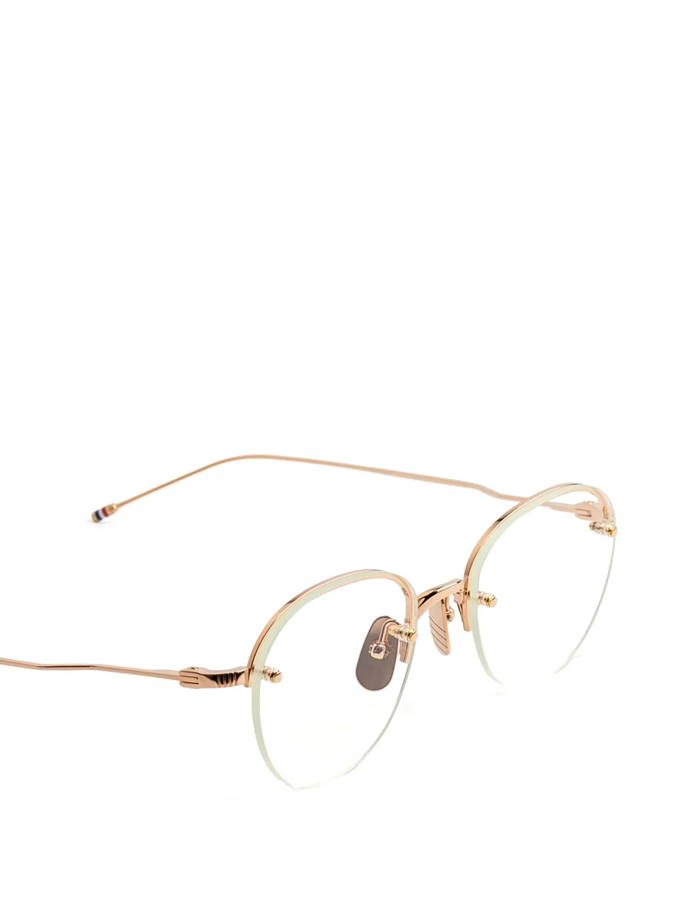 Thom Browne Eyewear Bril met rond montuur Roze
