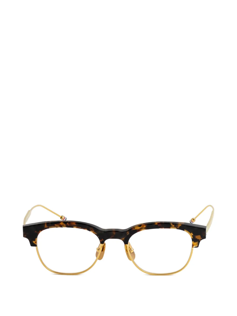 Thom Browne Eyewear tortoiseshell-pattern glasses - Marrone
