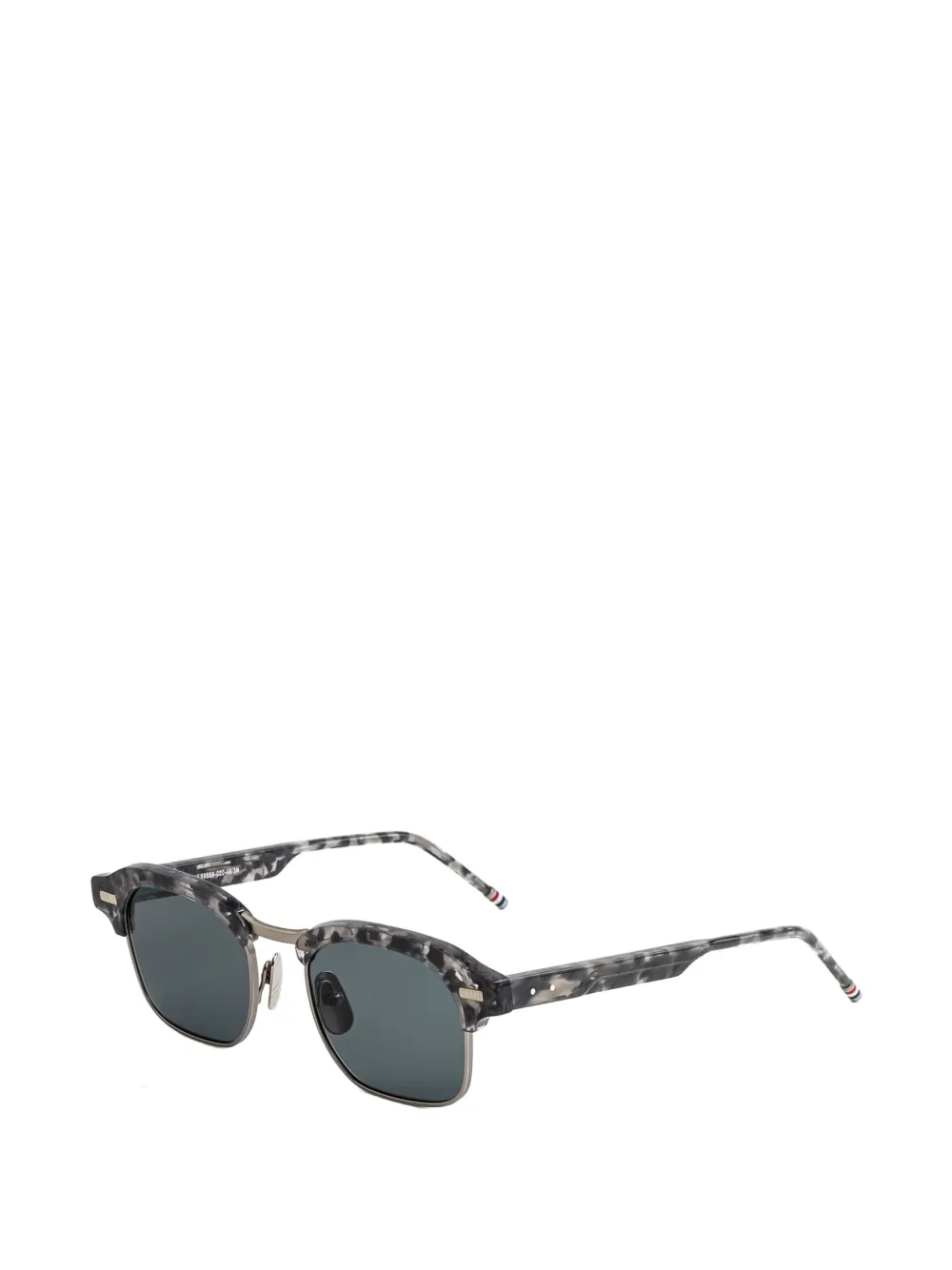 Thom Browne Eyewear Zonnebril met schildpadschild-design Grijs