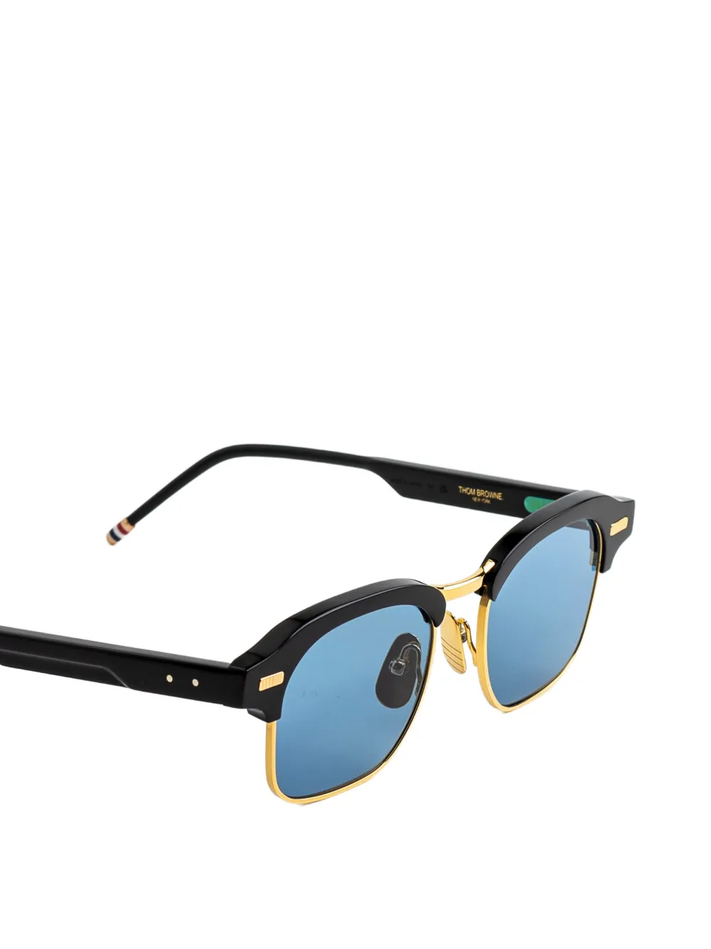 Thom Browne Eyewear Zonnebril met vierkant montuur Zwart