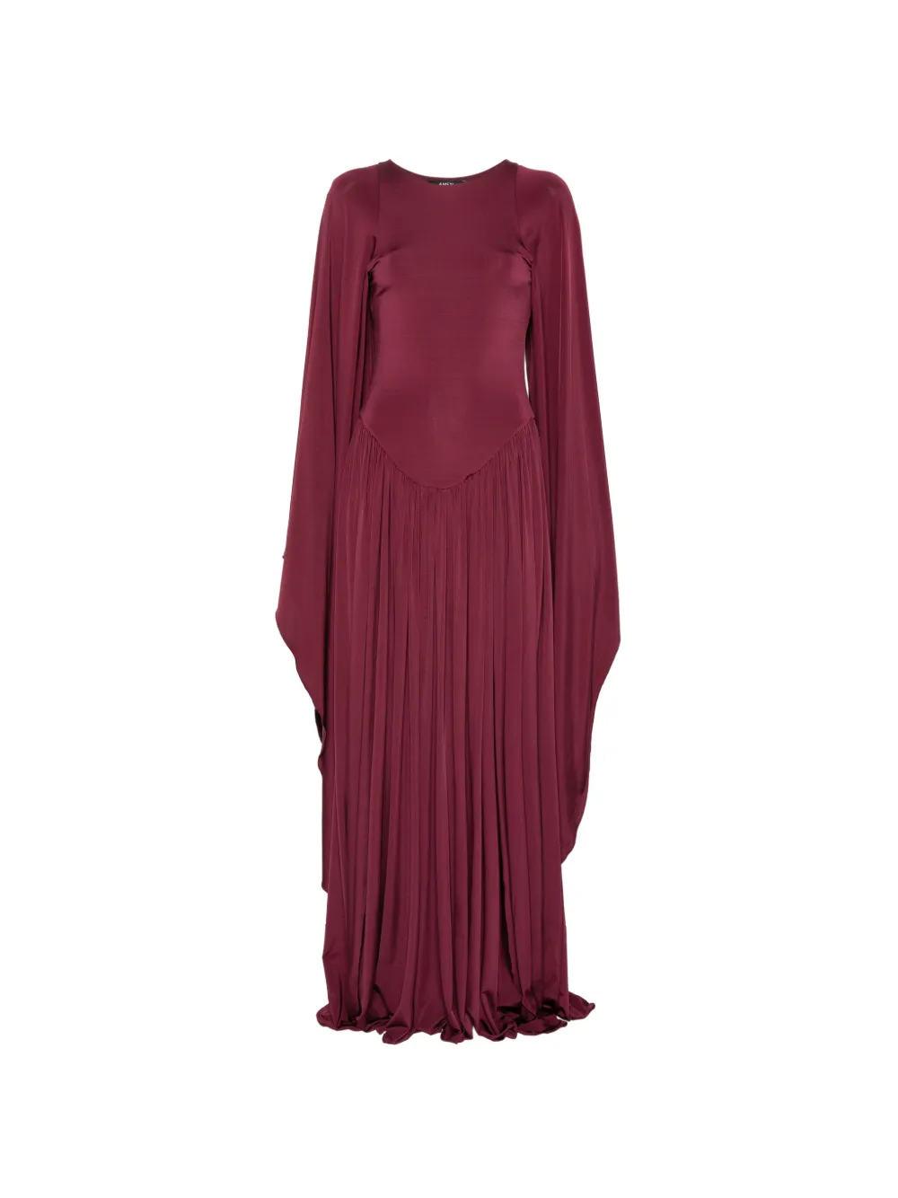 Amen pleated maxi dress - Rosso
