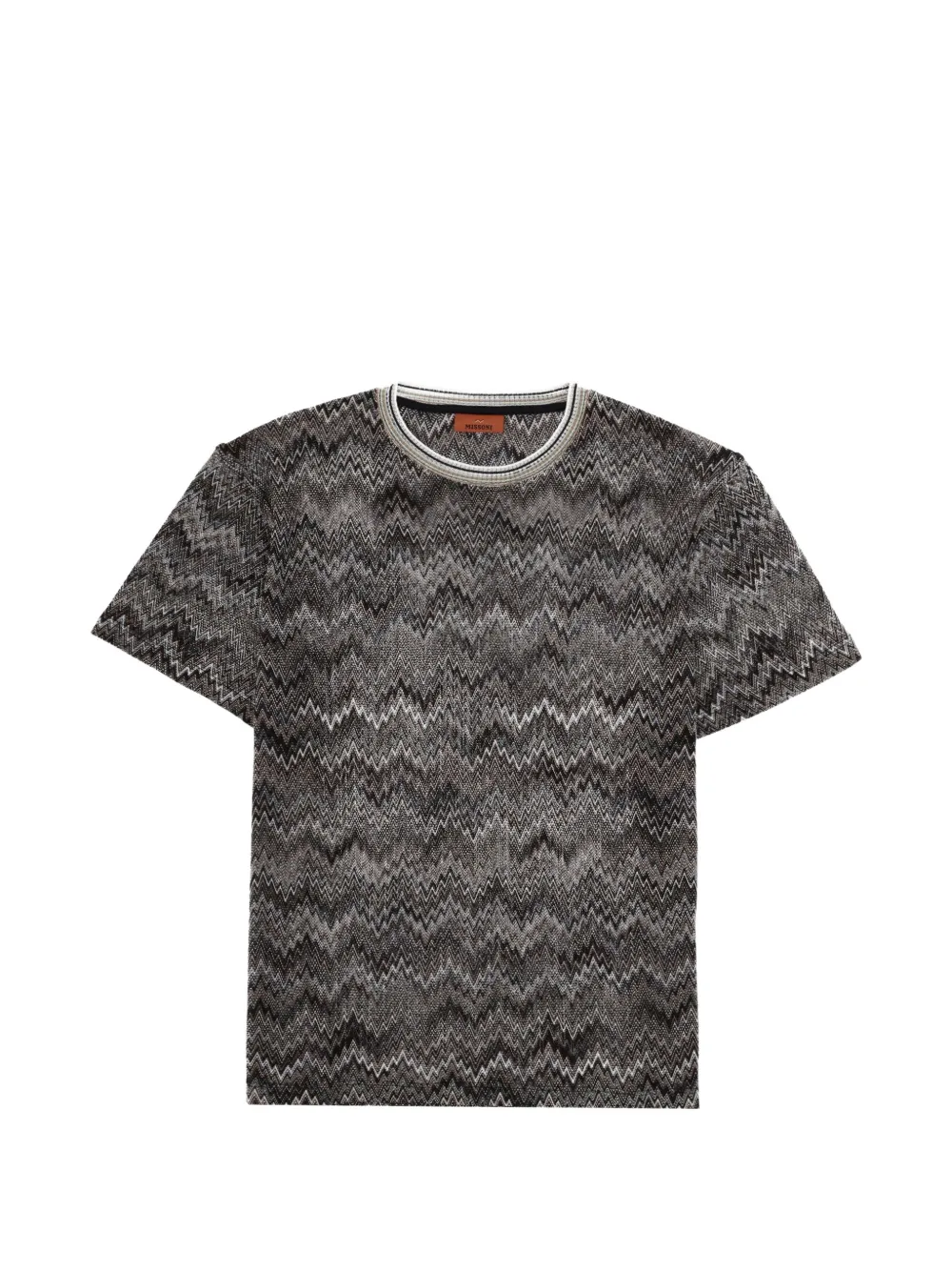 Missoni zigzag-knit T-shirt - Marrone