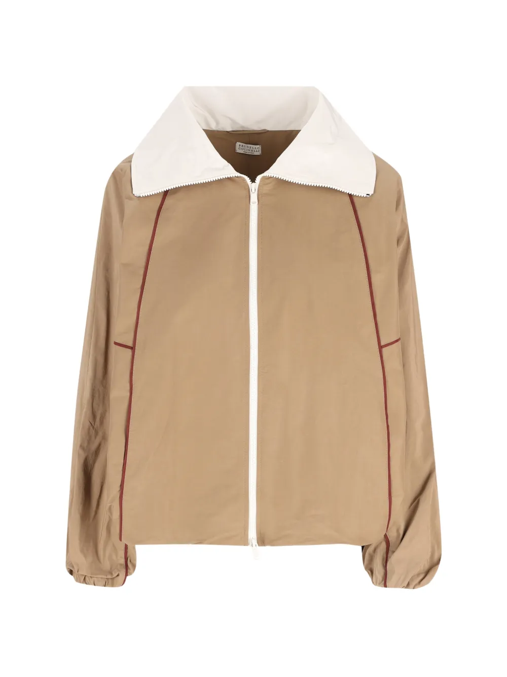 Brunello Cucinelli contrast-piping jacket - Toni neutri