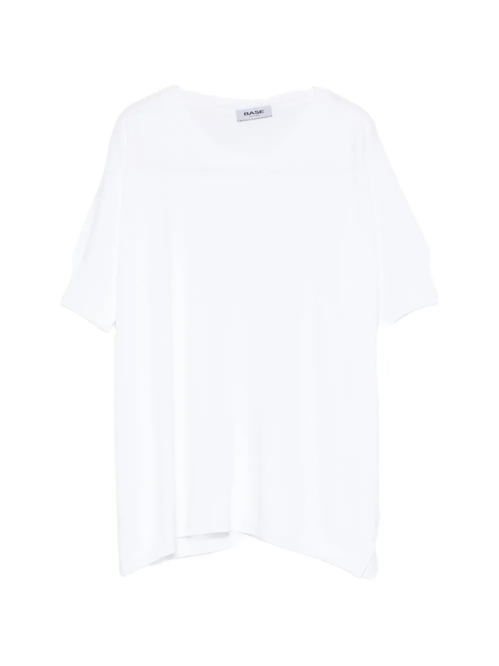 base ribbed-trim top - Bianco