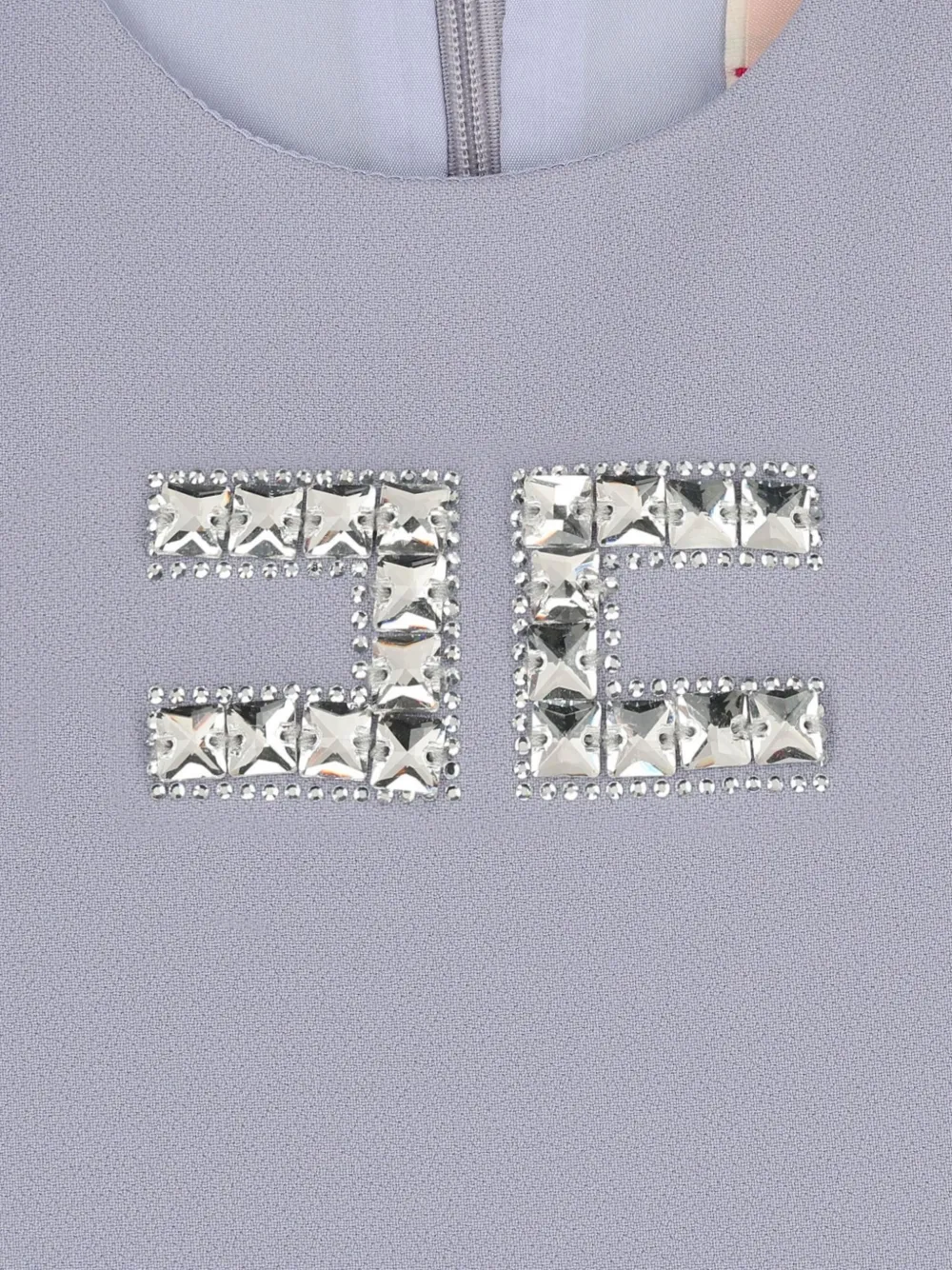 Elisabetta Franchi Kids Diamond geplooide jurk Paars