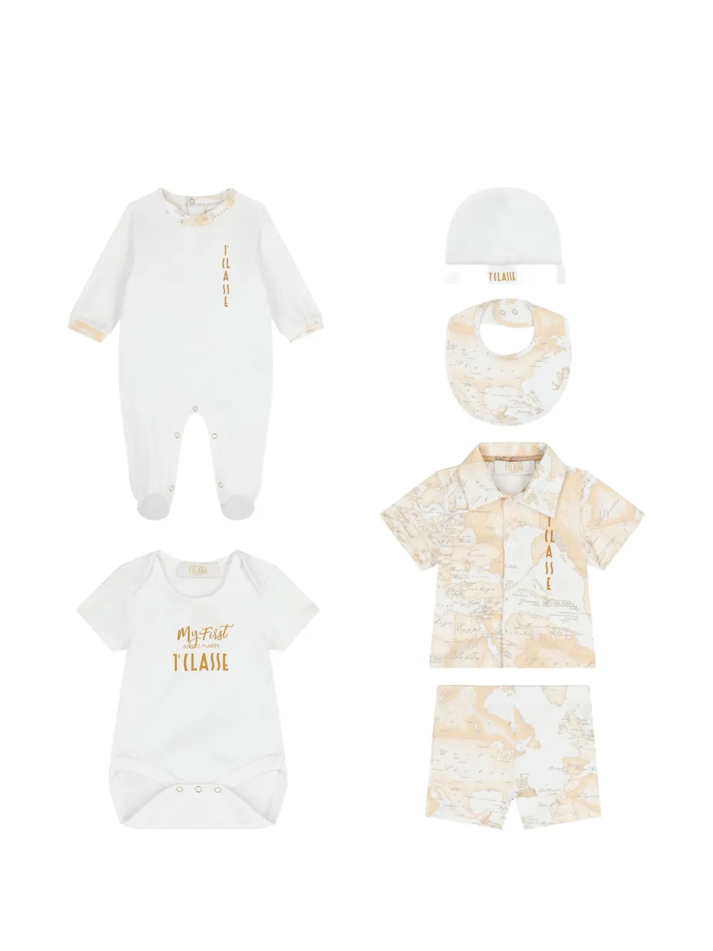 Alviero Martini Kids Gemustertes Strampler-Set - Weiß