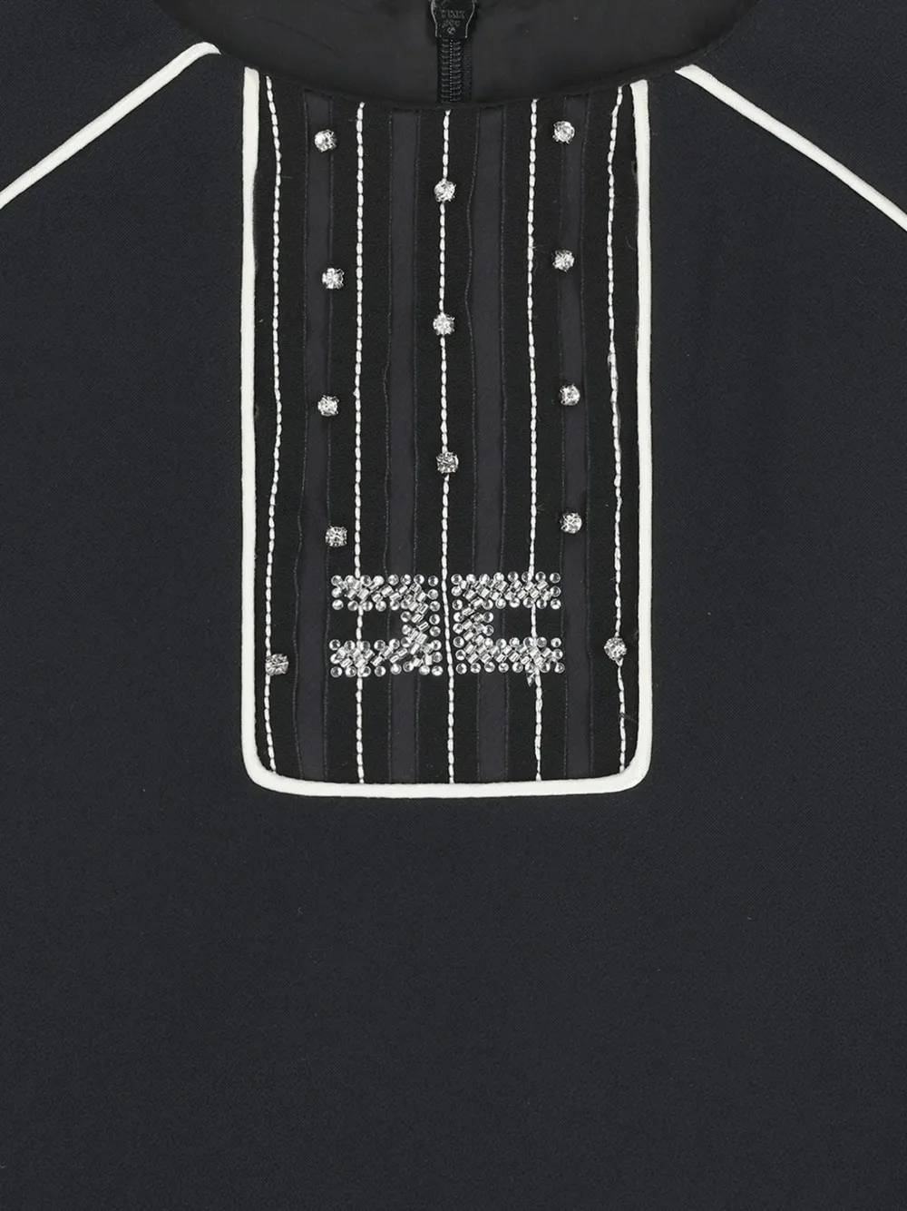 Elisabetta Franchi Kids Diamante jurk Zwart
