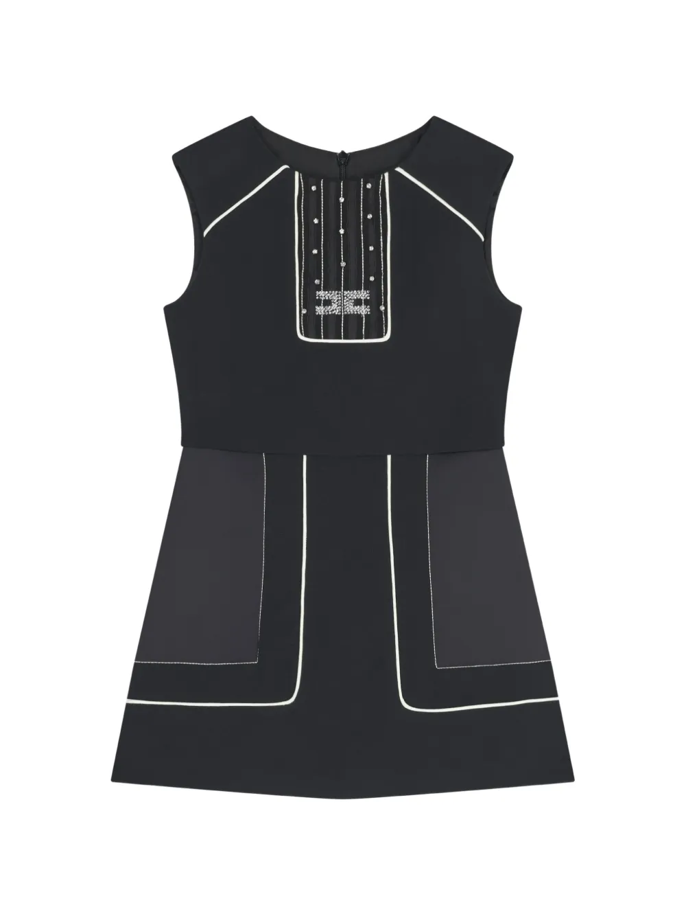 Elisabetta Franchi Kids Abito Diamante - Nero