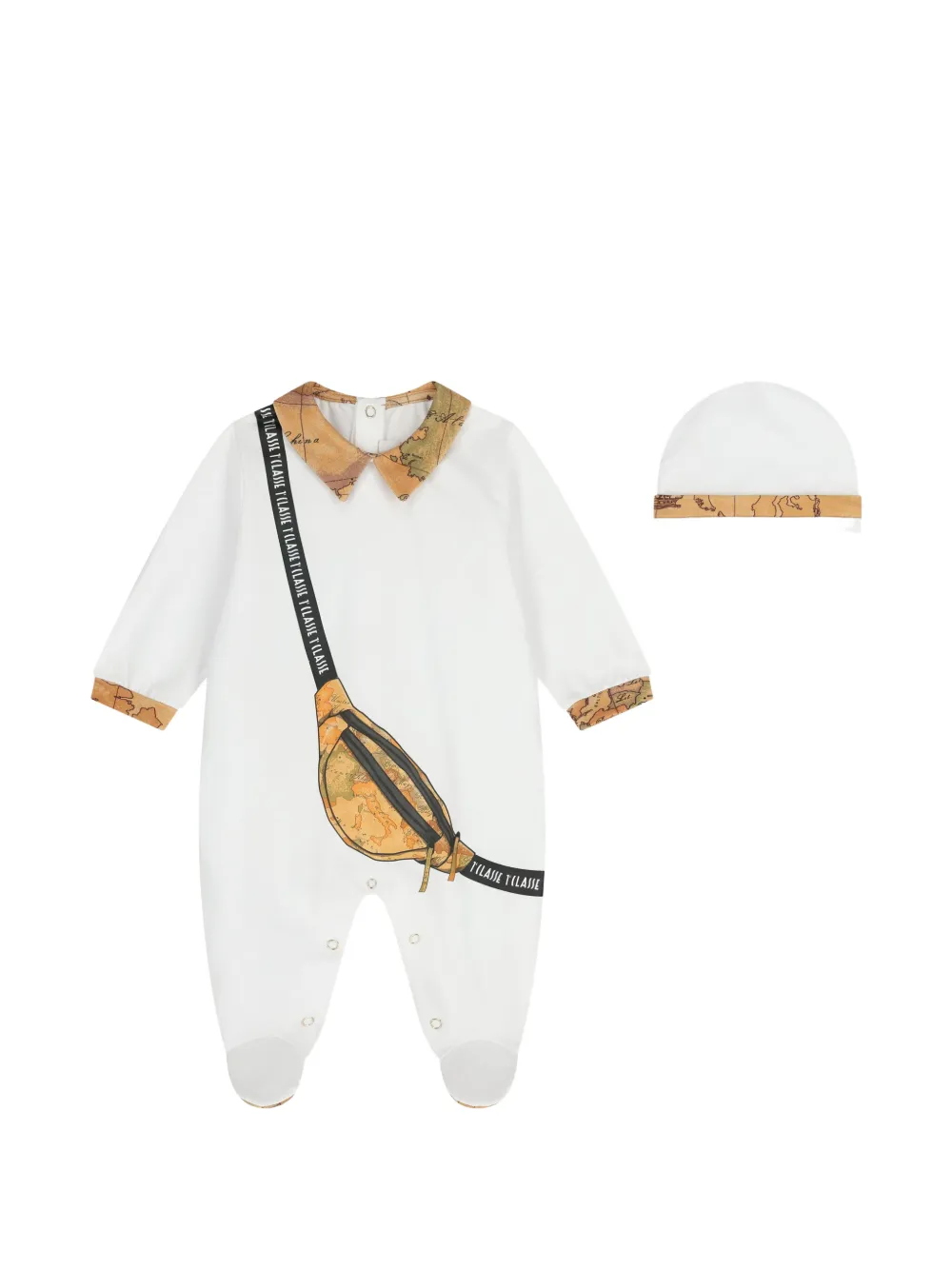 Alviero Martini Kids Strampler-Set mit Print - Weiß