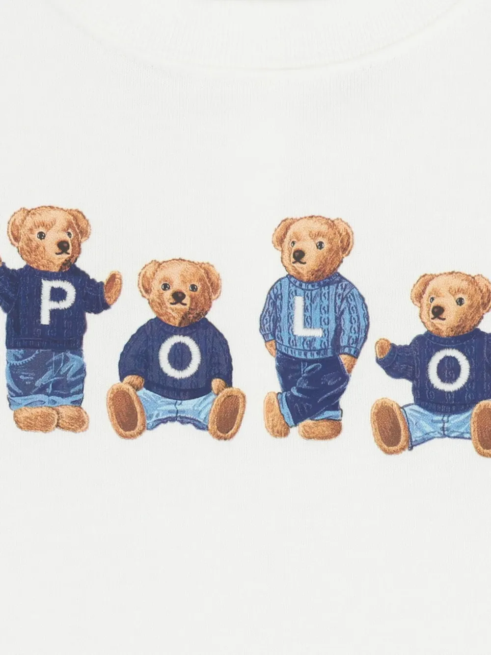 POLO RALPH LAUREN KIDS T-shirt met teddybeerprint Wit