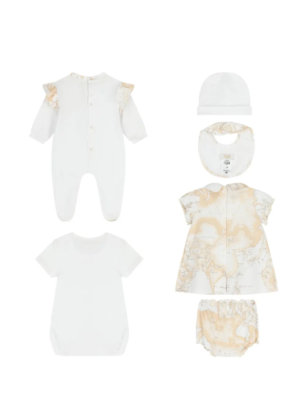 Alviero Martini Kids Vijf babypakjes met print Wit
