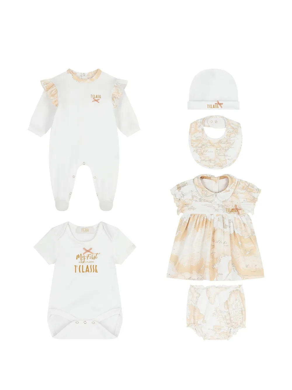 Alviero Martini Kids Tutina con stampa (5 pezzi) - Bianco