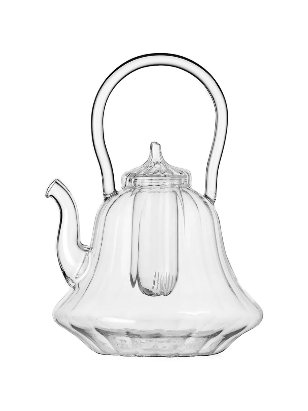 Ichendorf Milano curved-handle glass teapot - Bianco