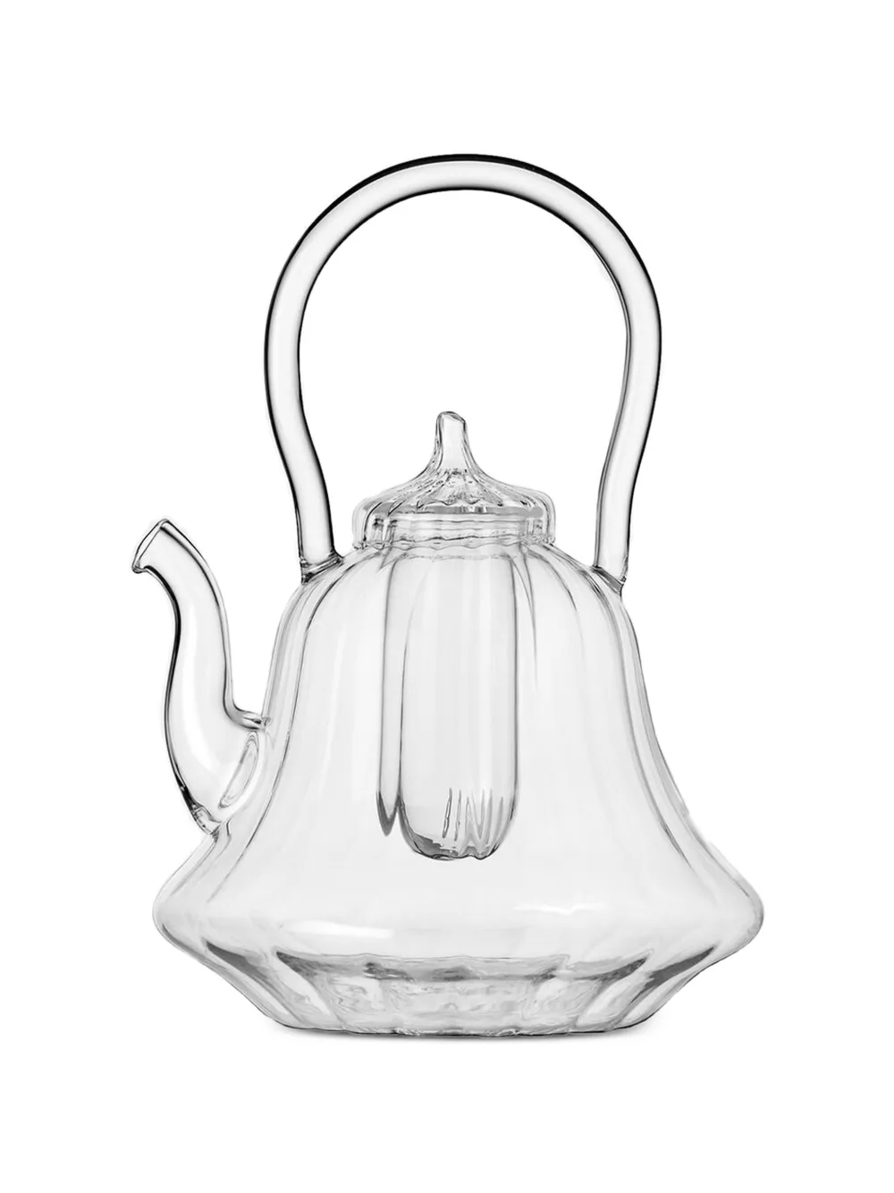 Ichendorf Milano curved-handle glass teapot - Bianco