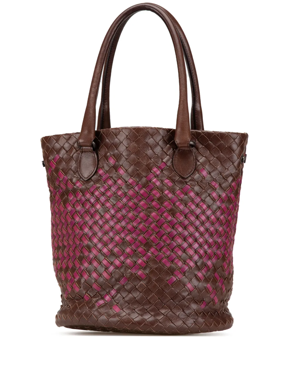 Bottega Veneta Pre-Owned 2009 Bicolor Nappa Intrecciato bucket bag - Marrone